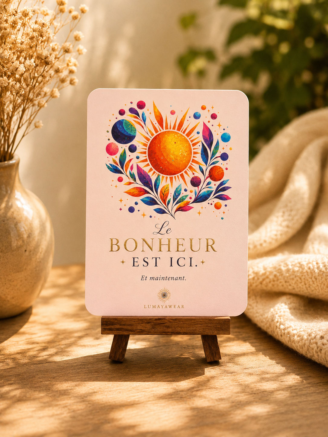 Le bonheur est ici – Carte A6