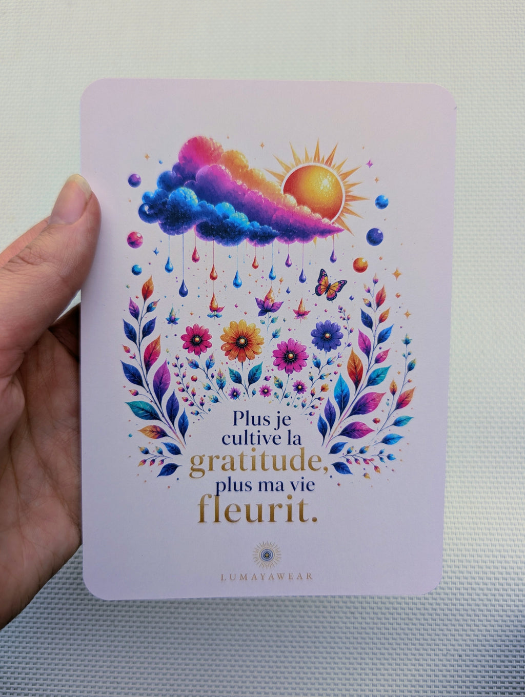 Plus je cultive la gratitude, plus ma vie fleurit — Carte A6