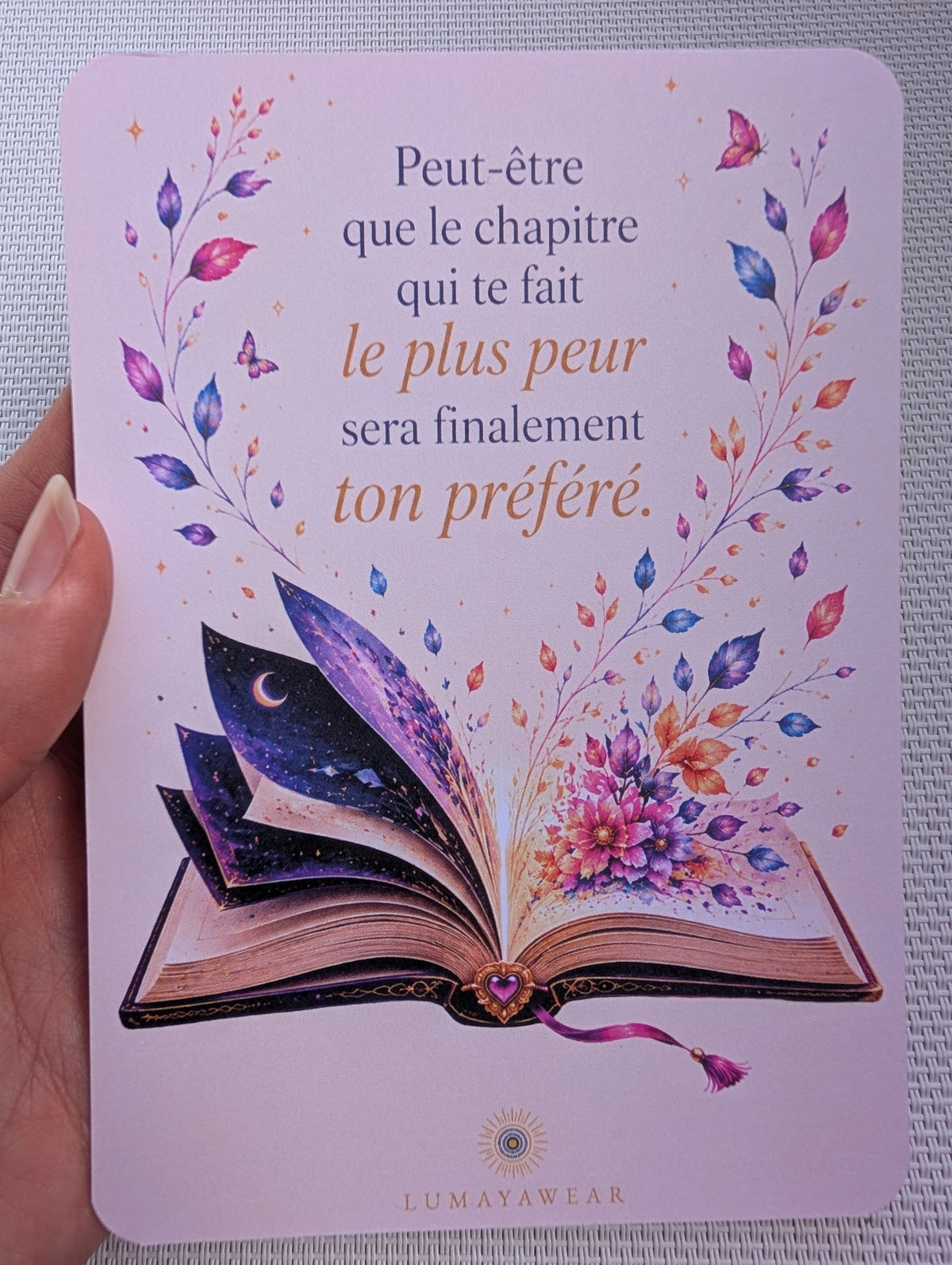 Peut-être que le chapitre qui te fait le plus peur sera finalement ton préféré. Carte A6