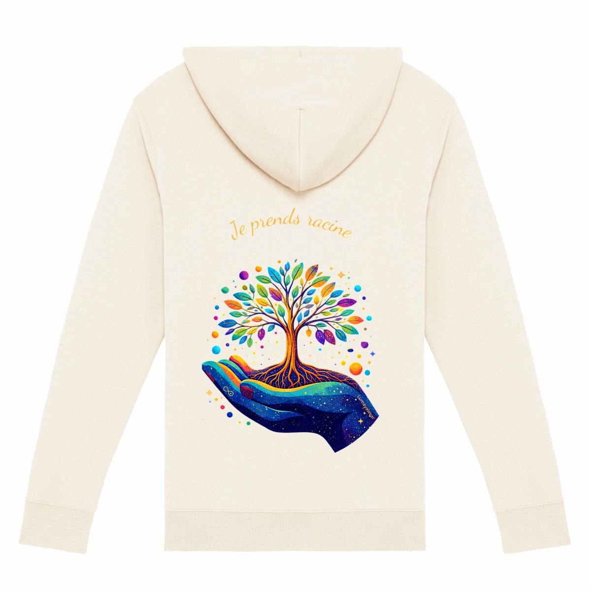 Sweat zippé - L'Enracinement - "Je prends racine" - dos_1