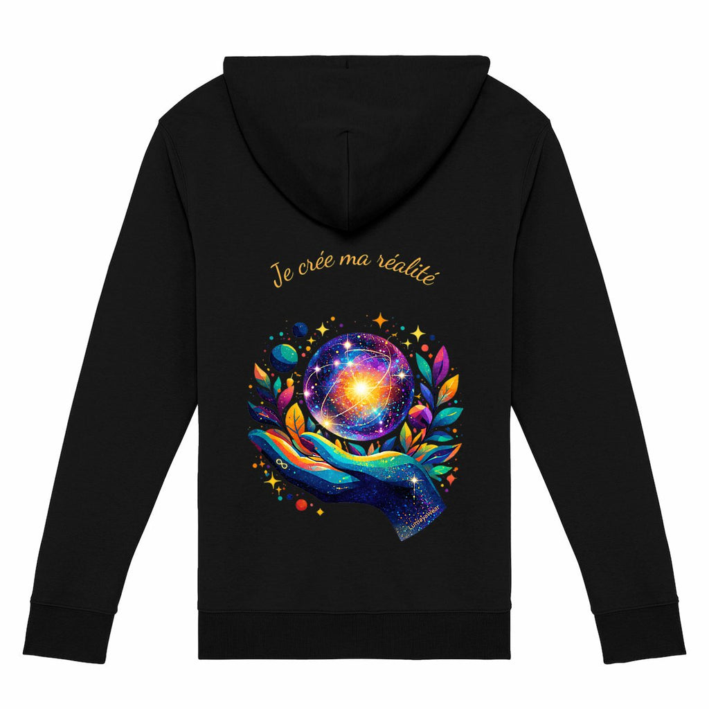 Sweat à capuche - L'Univers - Je crée ma réalité - dos_2