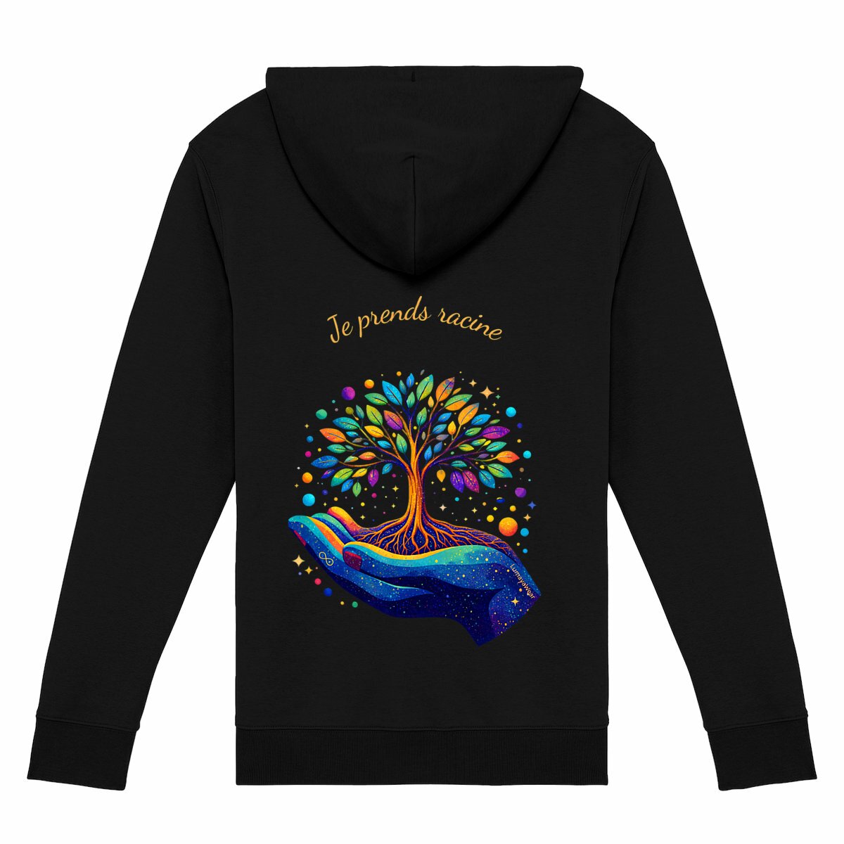 Sweat zippé - L'Enracinement - "Je prends racine" - dos_2