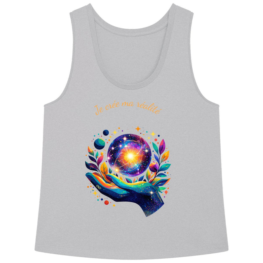 Débardeur - L'Univers - Je crée ma réalité - face_gris
