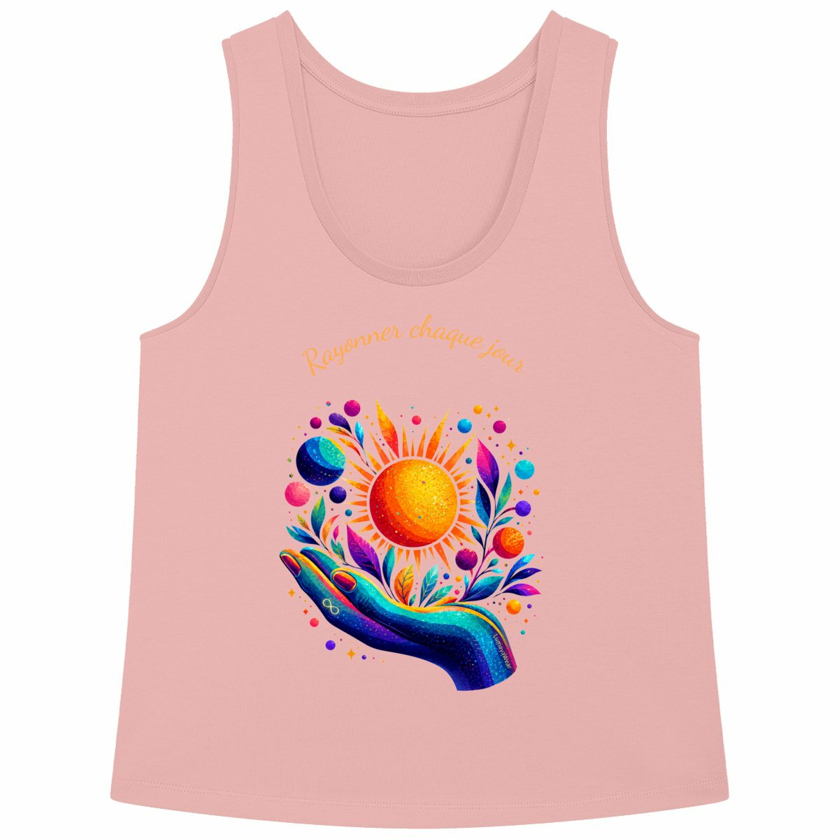 Débardeur L'Essence - Rayonner chaque jour - face_rose