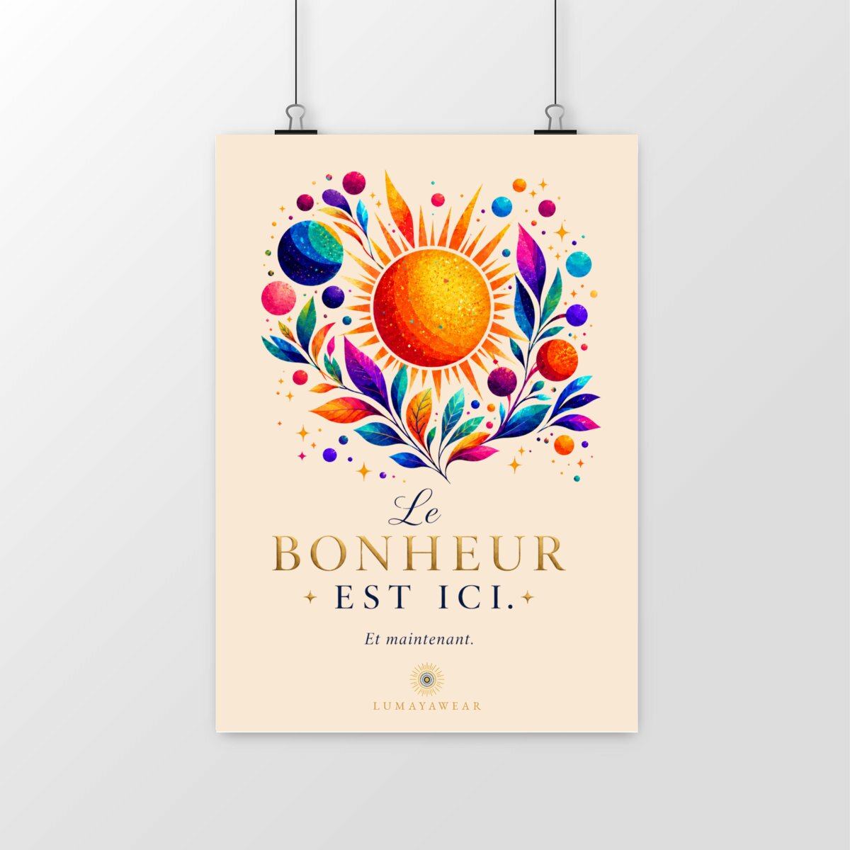 Affiche - Le bonheur est ici - portrait