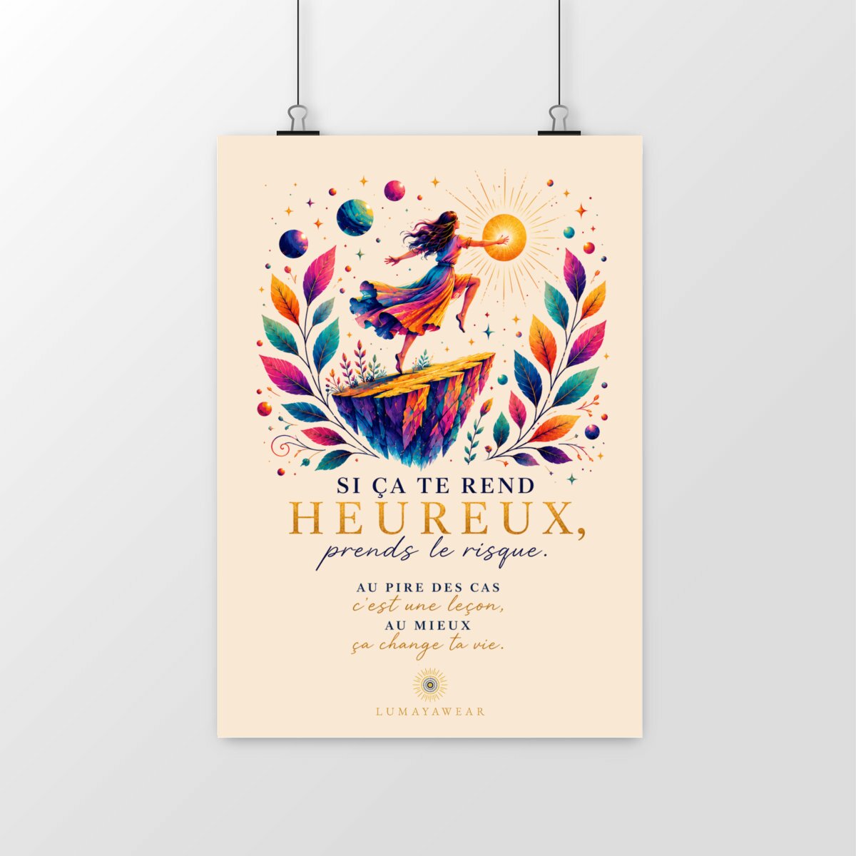 Affiche - Si ça te rend heureux, prends le risque - portrait